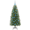 Kunstig juletre med 150 LED med stativ grønn 150 cm PE og PVC