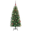 Kunstig juletre med 150 LED med stativ grønn 150 cm PE og PVC