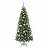 Kunstig juletre med 300 LED med stativ grønn 180 cm PE og PVC