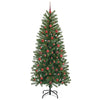 Kunstig juletre med 300 LED med stativ grønn 180 cm PE og PVC