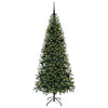 Kunstig juletre med 300 LED med stativ grønn 180 cm PE og PVC