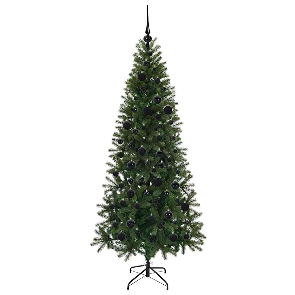 Kunstig juletre med 300 LED med stativ grønn 180 cm PE og PVC