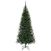 Kunstig juletre med 300 LED med stativ grønn 180 cm PE og PVC