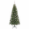 Kunstig juletre med 300 LED med stativ grønn 180 cm PE og PVC