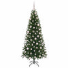 Kunstig juletre med 300 LED med stativ grønn 180 cm PE og PVC