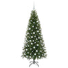 Kunstig juletre med 300 LED med stativ grønn 180 cm PE og PVC
