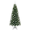Kunstig juletre med 300 LED med stativ grønn 180 cm PE og PVC