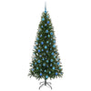Kunstig juletre med 300 LED med stativ grønn 180 cm PE og PVC