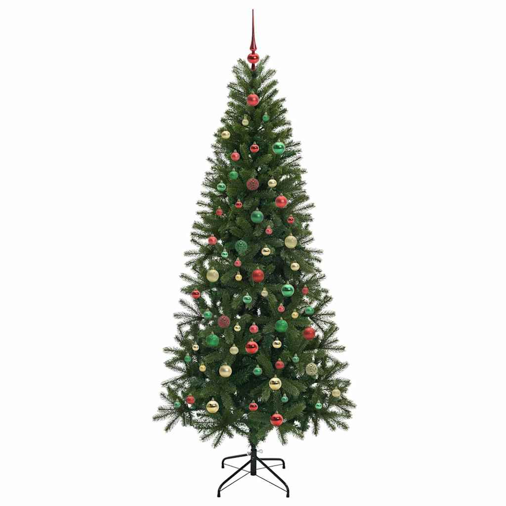Kunstig juletre med 300 LED med stativ grønn 180 cm PE og PVC