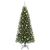 Kunstig juletre med 300 LED med stativ grønn 210 cm PE og PVC