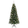 Kunstig juletre med 300 LED med stativ grønn 210 cm PE og PVC