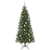 Kunstig juletre med 300 LED med stativ grønn 210 cm PE og PVC