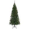 Kunstig juletre med 300 LED med stativ grønn 210 cm PE og PVC