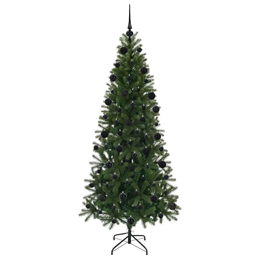 Kunstig juletre med 300 LED med stativ grønn 210 cm PE og PVC