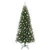 Kunstig juletre med 300 LED med stativ grønn 210 cm PE og PVC