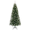 Kunstig juletre med 300 LED med stativ grønn 210 cm PE og PVC