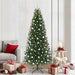 Kunstig juletre med 300 LED med stativ grønn 210 cm PE og PVC