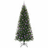 Kunstig juletre med 300 LED med stativ grønn 210 cm PE og PVC