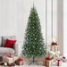 Kunstig juletre med 300 LED med stativ grønn 210 cm PE og PVC