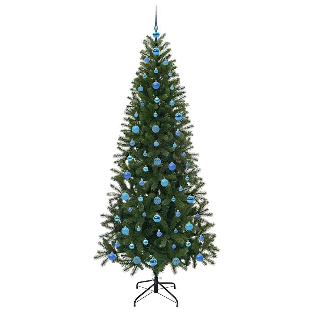 Kunstig juletre med 300 LED med stativ grønn 210 cm PE og PVC