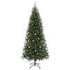 Kunstig juletre med 300 LED med stativ grønn 210 cm PE og PVC