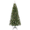Kunstig juletre med 300 LED med stativ grønn 240 cm PE og PVC