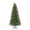 Kunstig juletre med 300 LED med stativ grønn 240 cm PE og PVC