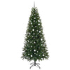Kunstig juletre med 300 LED med stativ grønn 240 cm PE og PVC