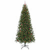 Kunstig juletre med 300 LED med stativ grønn 240 cm PE og PVC