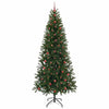 Kunstig juletre med 300 LED med stativ grønn 240 cm PE og PVC