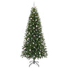 Kunstig juletre med 300 LED med stativ grønn 240 cm PE og PVC
