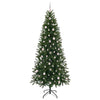 Kunstig juletre med 300 LED med stativ grønn 240 cm PE og PVC