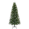 Kunstig juletre med 300 LED med stativ grønn 240 cm PE og PVC