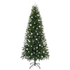 Kunstig juletre med 300 LED med stativ grønn 240 cm PE og PVC
