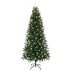 Kunstig juletre med 300 LED med stativ grønn 240 cm PE og PVC