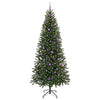 Kunstig juletre med 300 LED med stativ grønn 240 cm PE og PVC