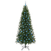 Kunstig juletre med 300 LED med stativ grønn 240 cm PE og PVC