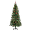 Kunstig juletre med 300 LED med stativ grønn 240 cm PE og PVC