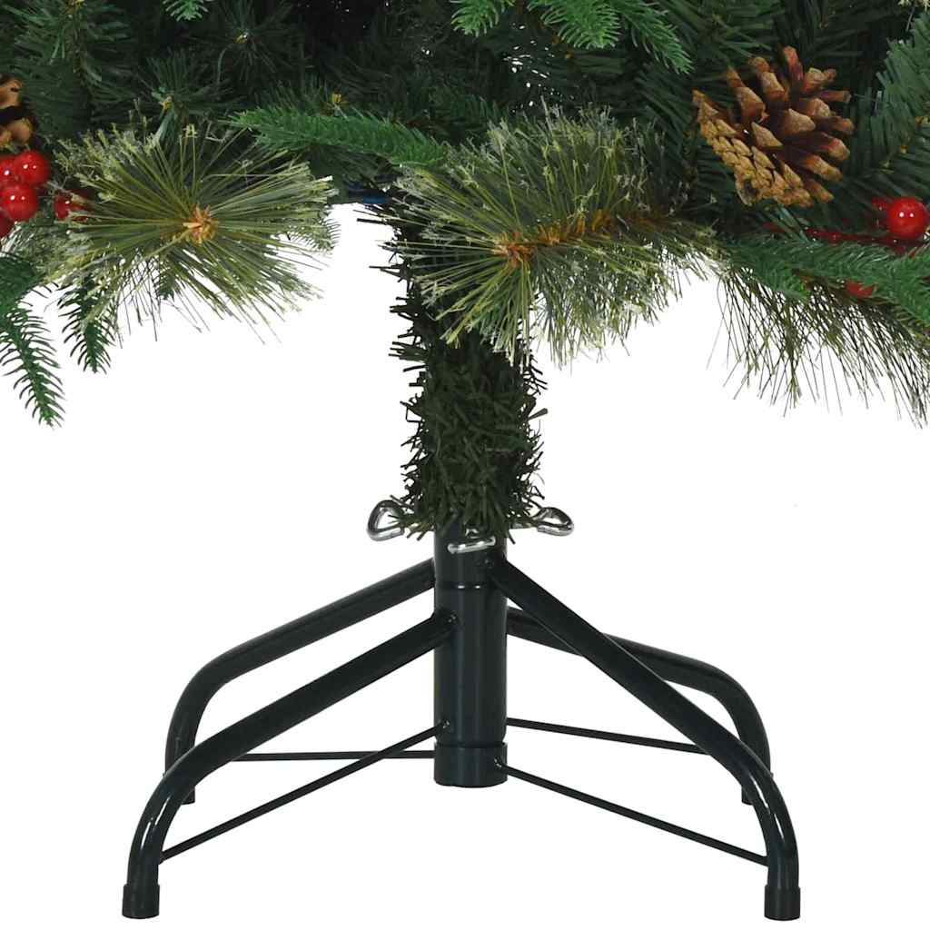 Kunstig sammensatt juletre med 150 LED grønn 120 cm PE og PVC