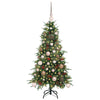 Kunstig sammensatt juletre med 150 LED grønn 120 cm PE og PVC