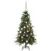 Kunstig sammensatt juletre med 150 LED grønn 120 cm PE og PVC
