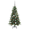 Kunstig sammensatt juletre med 150 LED grønn 120 cm PE og PVC