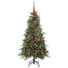 Kunstig sammensatt juletre med 150 LED grønn 120 cm PE og PVC