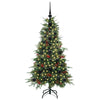 Kunstig sammensatt juletre med 150 LED grønn 120 cm PE og PVC