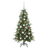 Kunstig sammensatt juletre med 150 LED grønn 120 cm PE og PVC