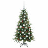 Kunstig sammensatt juletre med 150 LED grønn 120 cm PE og PVC