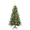 Kunstig sammensatt juletre med 150 LED grønn 120 cm PE og PVC