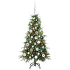Kunstig sammensatt juletre med 150 LED grønn 120 cm PE og PVC