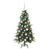 Kunstig sammensatt juletre med 150 LED grønn 120 cm PE og PVC