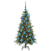 Kunstig sammensatt juletre med 150 LED grønn 120 cm PE og PVC